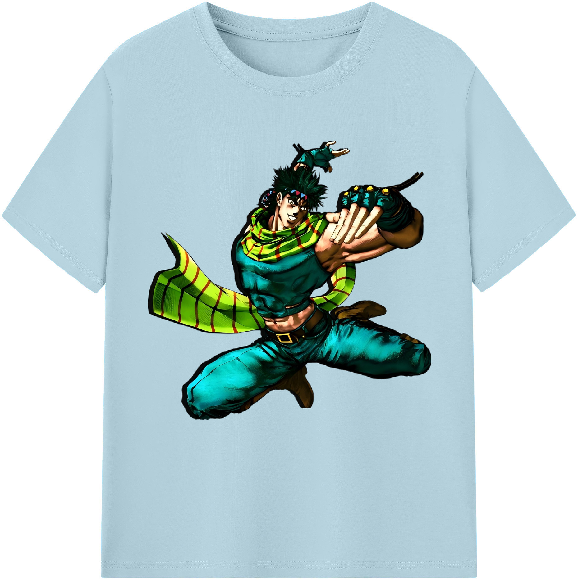 （画像用） ジョジョの奇妙な冒険 ジョセフ?ジョースター JoJo's Bizarre Adventure Joseph Joestar 綿100％半袖Tシャツ（フロントプリント）